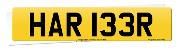 Registration number HAR 133R